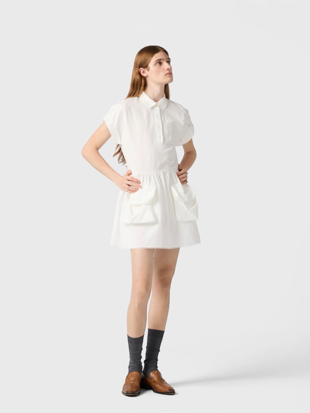 Miu Miu Slubbed poplin dress It36